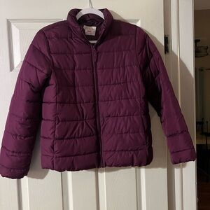 Girls Children’s Place Burgundy Puffer Winter Jacket Size XXL 16